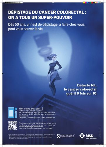 Visuel sur la campagne Mars Bleu : détecter le cancer colorectal